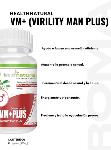 ASHWAGANDHA HEALTHNATURAL 500MG + VM+(VIRILITY MAN PLUS) 500MG - 3