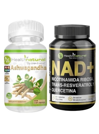 ASHWAGANDHA HEALTHNATURAL 500MG + NAD+ HEALTHNATURAL 500MG