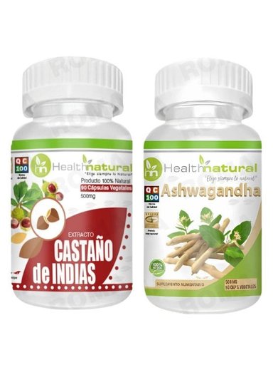 CASTAÑO DE INDIAS HEALTHNATURAL + ASHWAGANDHA HEALTHNATURAL 500MG