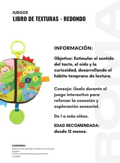 LIBRO DE TEXTURAS  REDONDO - JUEGO DIDÁTICO - 2