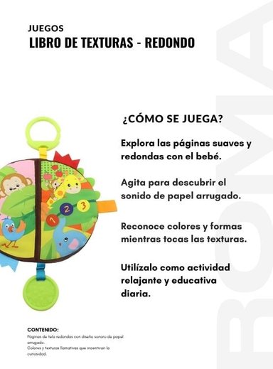 LIBRO DE TEXTURAS  REDONDO - JUEGO DIDÁTICO - 3