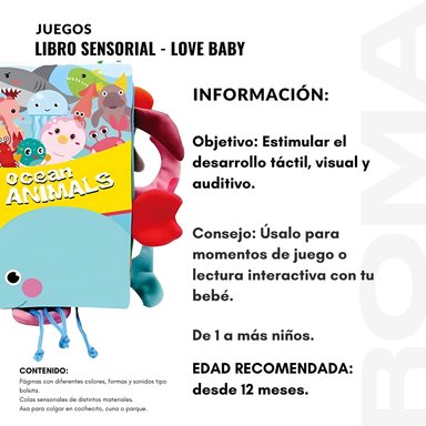 LIBRO TEXTURA LOVE BABY - JUEGO DIDÁTICO - 2