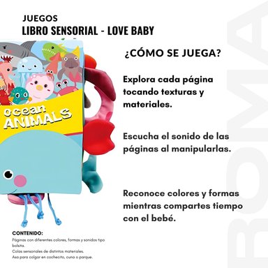 LIBRO TEXTURA LOVE BABY - JUEGO DIDÁTICO - 3