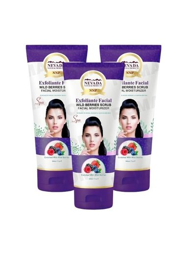 PACK 3 EXFOLIANTE FACIAL FRUTOS DEL BOSQUE 200ML NEVADA