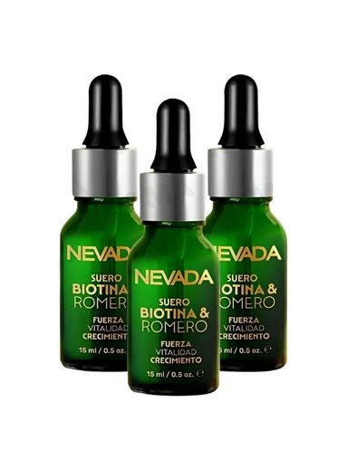 PACK 3 SERUM DE BIOTINA Y ROMERO 15ML NEVADA