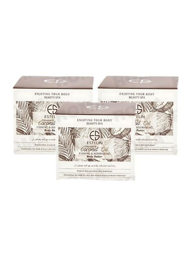 PACK 3 EXFOLIANTE DE ACEITE DE COCO Y VITAMINA E 250G ESTELIN