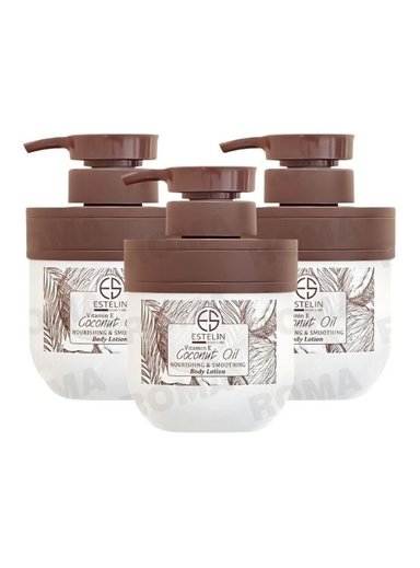 PACK 3 LOCIÓN CORPORAL ACEITE DE COCO Y VITAMINA E 300ML ESTELIN