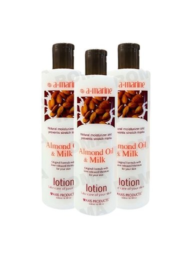 PACK 3 CREMA CORPORAL ACEITE DE ALMENDRAS Y LECHE 500ML