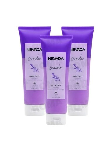PACK 3 SAL DE BAÑO LAVANDA 400G NEVADA