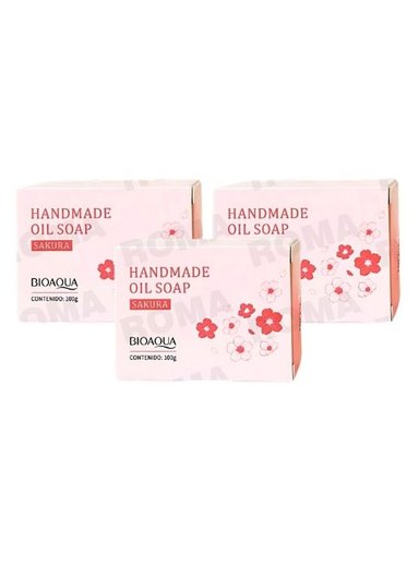 PACK 3 JABÓN EN BARRA JAPAN SAKURA 100G BIOAQUA