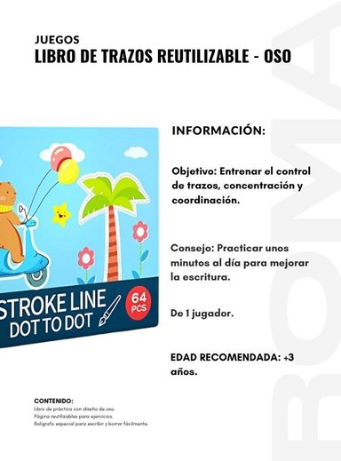 LIBRO DE TRAZOS REUTILIZABLE OSO - 2