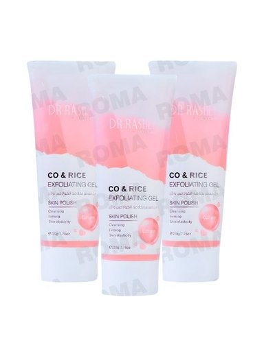 PACK 3 EXFOLIANTE EN GEL COLÁGENO Y ARROZ 220G DR RASHEL