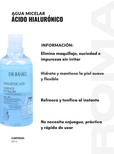 AGUA MICELAR ÁCIDO HIALURÓNICO 350ML DR RASHEL - 2