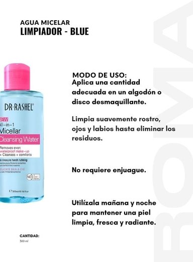AGUA MICELAR LIMPIADOR BLUE 300ML DR RASHEL - 3