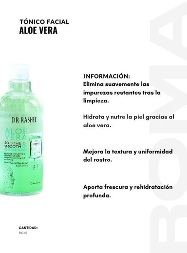 TÓNICO FACIAL ALOE VERA 500ML DR RASHEL - 2