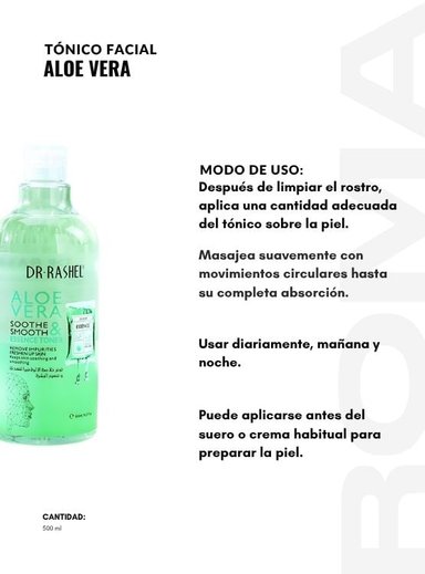 TÓNICO FACIAL ALOE VERA 500ML DR RASHEL - 3