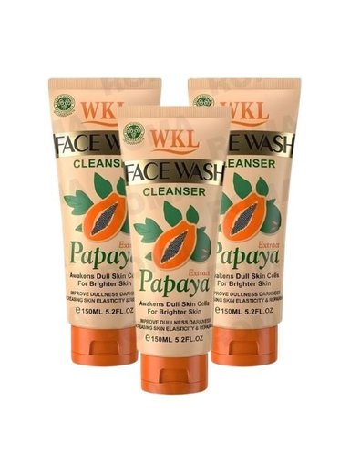 PACK 3 LIMPIADOR FACIAL PAPAYA 150ML WOKALI