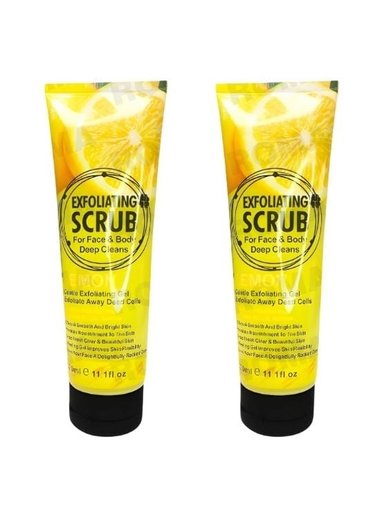 PACK 2 EXFOLIANTE FACIAL Y CORPORAL LIMÓN 320ML WOKALI