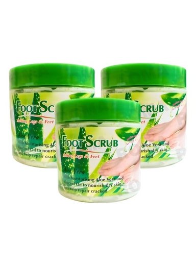 PACK 3 EXFOLIANTE PARA PIES ALOE VERA 500G WOKALI