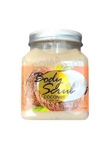 EXFOLIANTE CORPORAL BASE DE SAL DE MAR Y COCO 500ML WOKALI