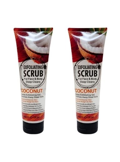PACK 2 EXFOLIANTE FACIAL Y CORPORAL COCO 320ML WOKALI