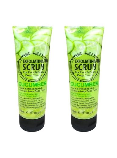 PACK 2 EXFOLIANTE FACIAL Y CORPORAL PEPINO 320ML WOKALI