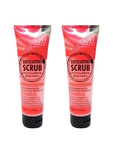 PACK 2 EXFOLIANTE FACIAL Y CORPORAL FRESA 320ML WOKALI