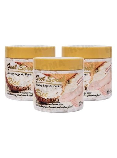 PACK 3 EXFOLIANTE PARA PIES ARROZ 500ML WOKALI