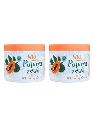 PACK 2 CREMA ACLARANTE PAPAYA Y LECHE 115ML WOKALI