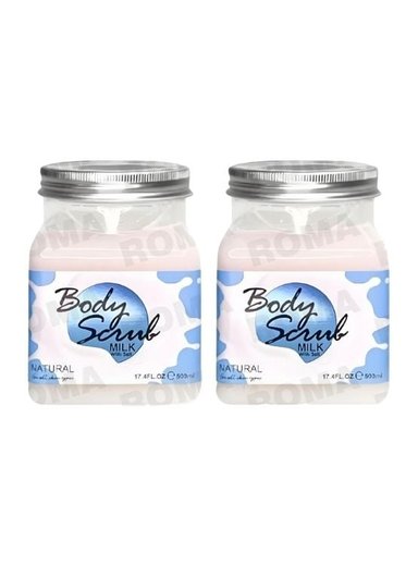 PACK 2 EXFOLIANTE CORPORAL BASE DE SAL DE MAR Y LECHE 500ML WOKALI