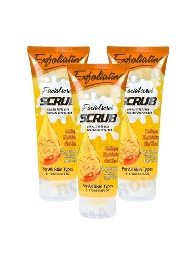 PACK 3 GEL PEELING FACIAL VITAMINA C 170ML WOKALI