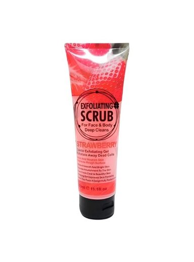 EXFOLIANTE FACIAL Y CORPORAL FRESA 320ML WOKALI