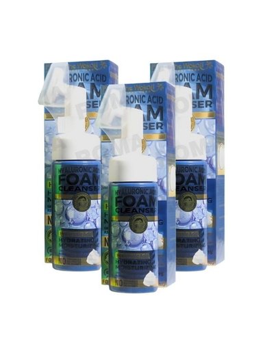 PACK 3 LIMPIADOR EN ESPUMA ÁCIDO HIALURÓNICO 150ML WOKALI