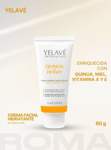 MOISTURIZING FACIAL CREAM QUINOA Y HONEY 60G YELAVÉ