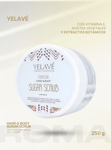 HAND Y BODY SUGAR SCRUB 250G YELAVÉ
