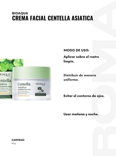 CREMA FACIAL CENTELLA ASIATICA 50G BIOAQUA - 3