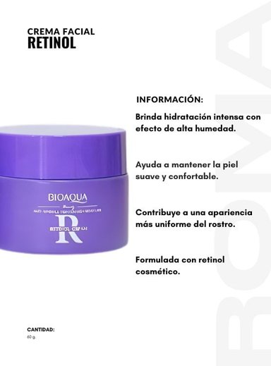 PACK 2 CREMA FACIAL DE RETINOL LILA 60G BIOAQUA - 2