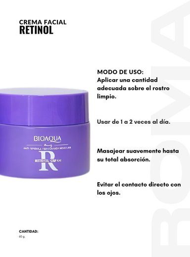 PACK 2 CREMA FACIAL DE RETINOL LILA 60G BIOAQUA - 3
