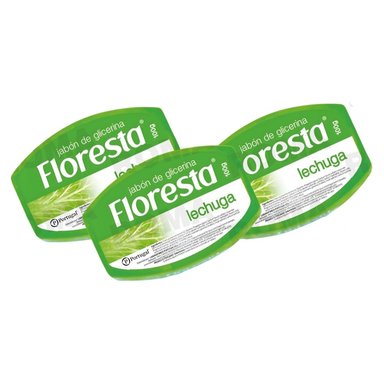 PACK 3 JABÓN CON GLICERINA LECHUGA 100G FLORESTA - 1