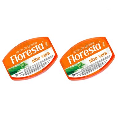 PACK 2 JABÓN CON GLICERINA ALOE VERA 100G FLORESTA