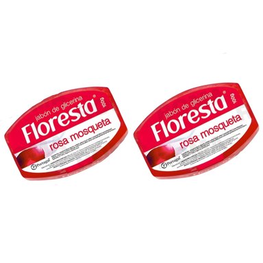 PACK 2 JABÓN CON GLICERINA ROSA MOSQUETA 100G FLORESTA