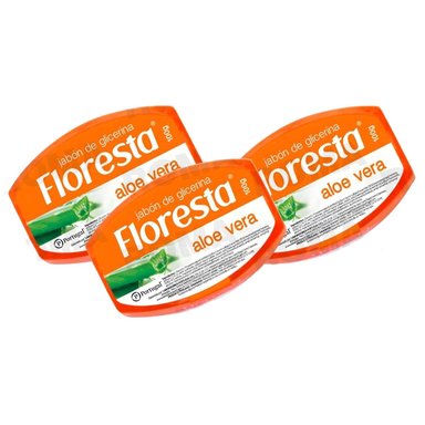 PACK 3 JABÓN CON GLICERINA ALOE VERA 100G FLORESTA
