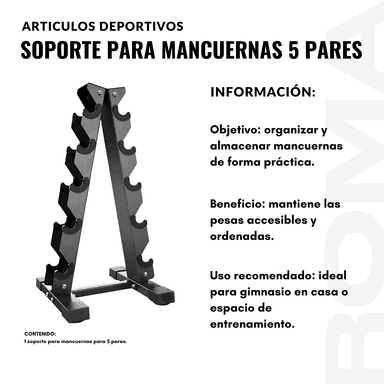SOPORTE PARA MANCUERNAS 5 PARES - 2