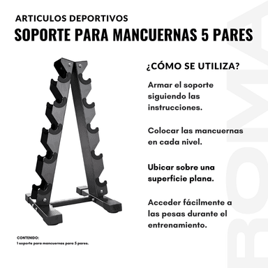 SOPORTE PARA MANCUERNAS 5 PARES - 3