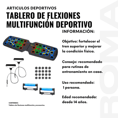 TABLERO DE FLEXIONES MULTIFUNCIÓN DEPORTIVO - 2