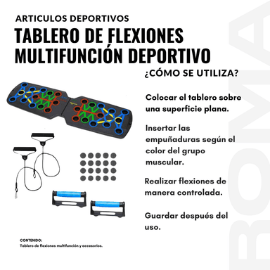 TABLERO DE FLEXIONES MULTIFUNCIÓN DEPORTIVO - 3