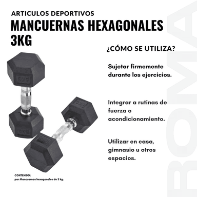 MANCUERNAS HEXAGONALES 3KG - 3