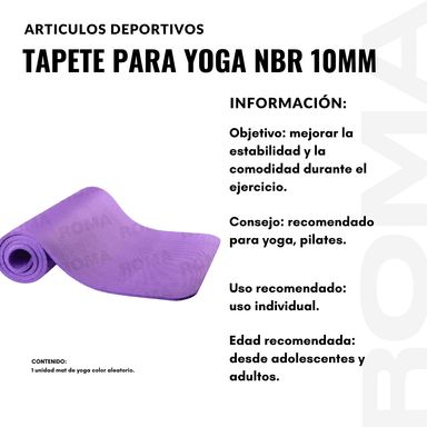 TAPETE PARA YOGA NBR 10 MM - 2
