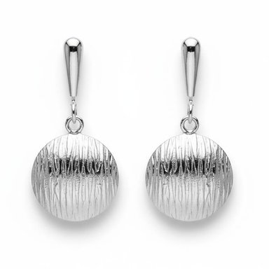 ARETE DE PLATA COLGANTE LENTEJA DISEÑO 1