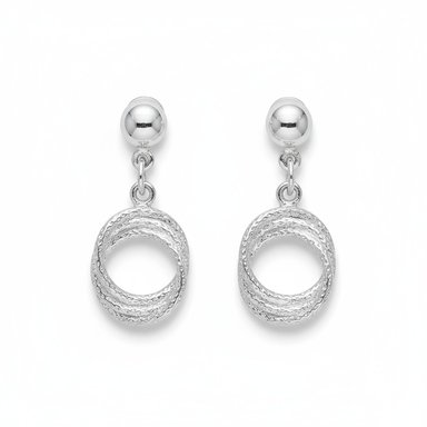 ARETE DE PLATA CIRCULO MEDIANO CON DISEÑO